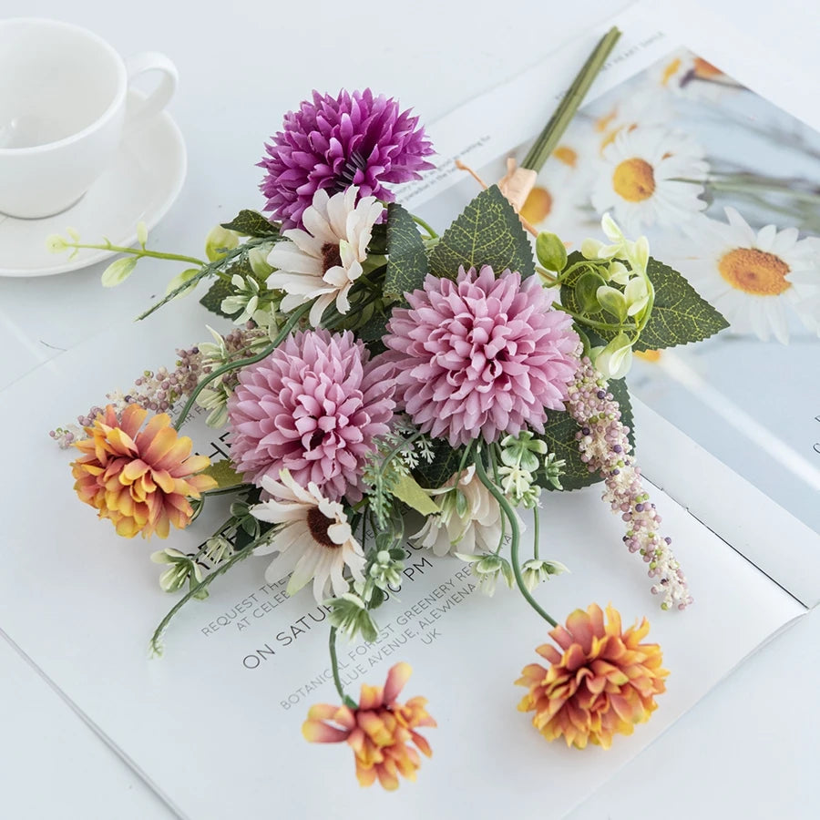 Artificial Chrysanthemum Bubble Bouquet