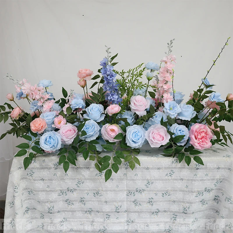 Artificial Rose & Delphinium Arch Arrangement Bulk – Silk Floral Backdrop Row