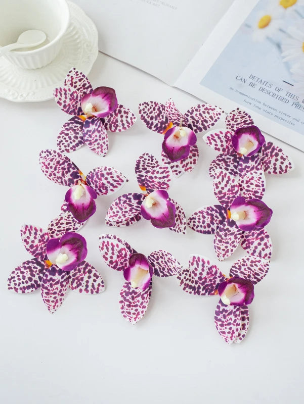 Artificial Orchid Flower Heads (50/100pcs) – Silk