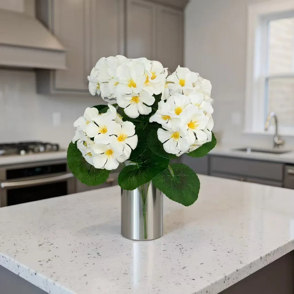 Artificial Geranium and Begonia Flowers Bulk Outdoor