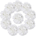 10PCS Artificial White Hydrangea Flowers – Real Touch Silk Hydrangea Branch Stems, Faux Hydrangea Bouquet for Wedding, Home Decor & Centerpieces