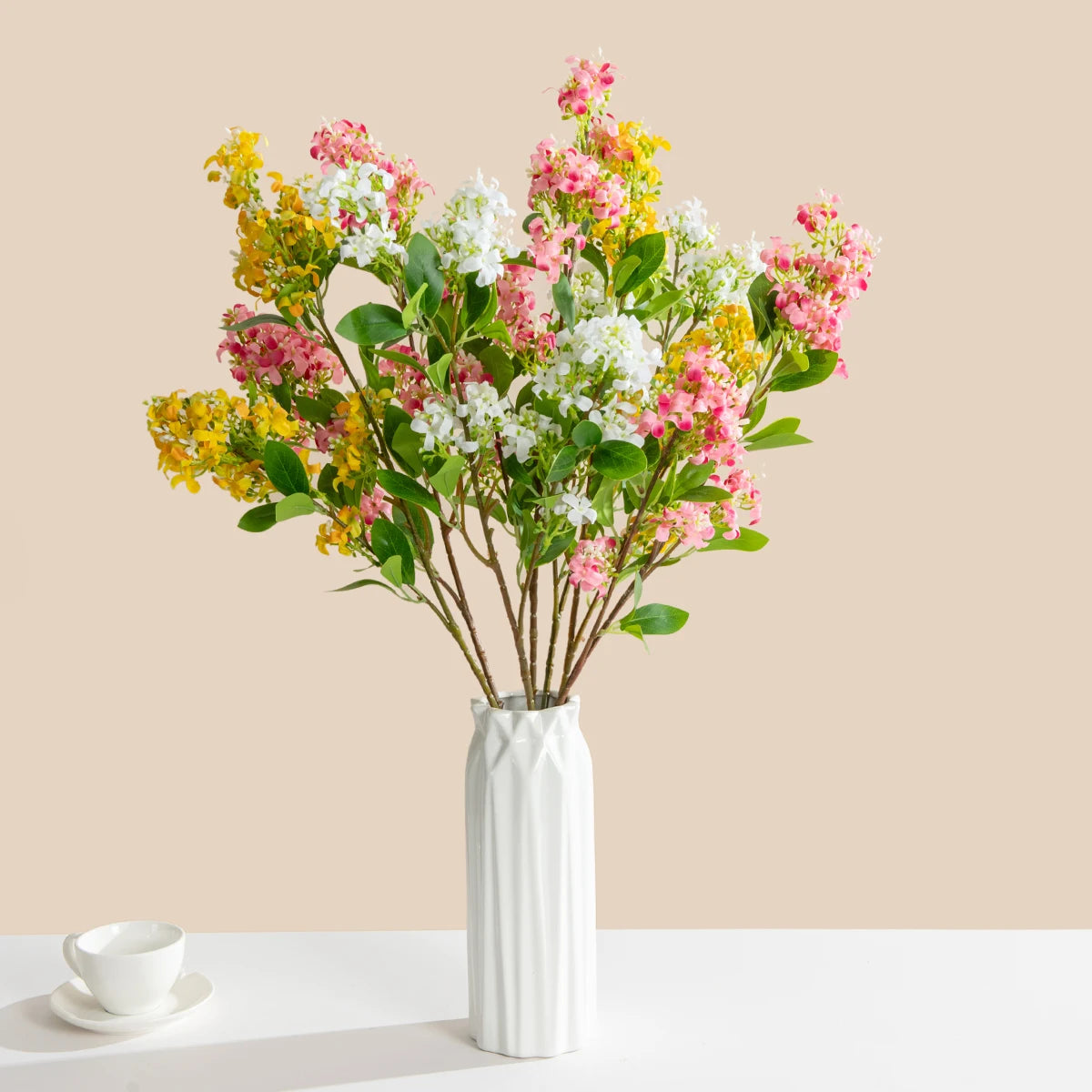 1/5PCS Silk Artificial Lilac Flowers Bulk – Realistic Faux Lilac Branches