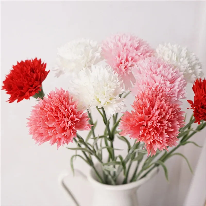 10PCS Real Touch Artificial Carnation Flowers – Latex