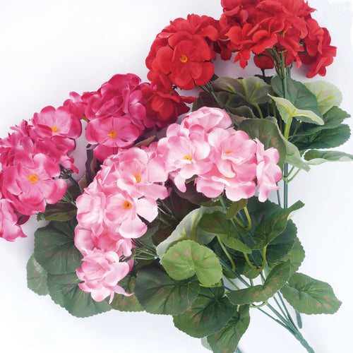 Artificial Begonia Silk Bouquet Bulk – 4/6Pcs