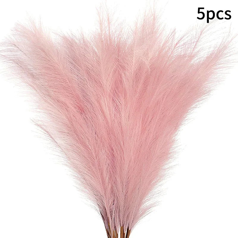 Artificial Pampas Grass Boho Bouquet Bulk (5–10 PCS) – Faux Reed Grass Stems