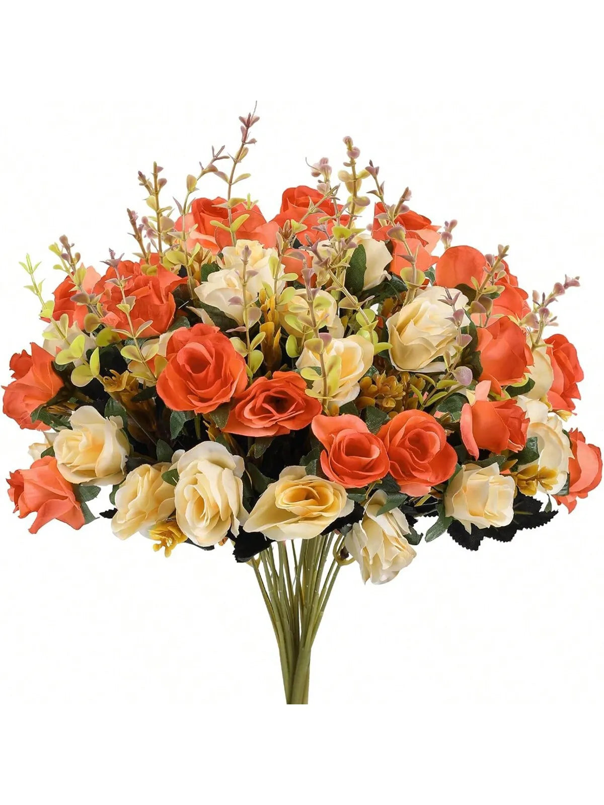 Artificial Silk Rose Bouquet – Realistic Faux Rose Flowers