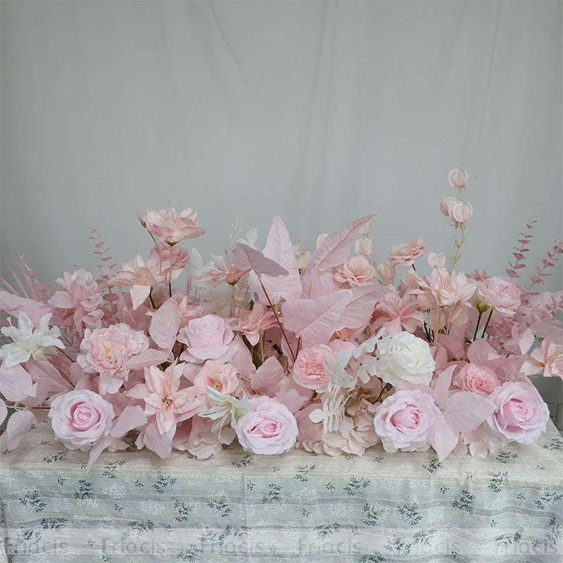 Artificial Rose & Delphinium Arch Arrangement Bulk – Silk Floral Backdrop Row