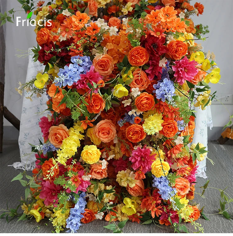 Artificial Rose & Delphinium Arch Arrangement Bulk – Silk Floral Backdrop Row