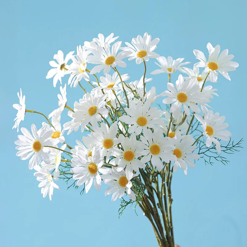 1/2/3PCS Artificial Daisy Flower Bouquet 50cm – Silk Faux Daisy Flowers Bulk