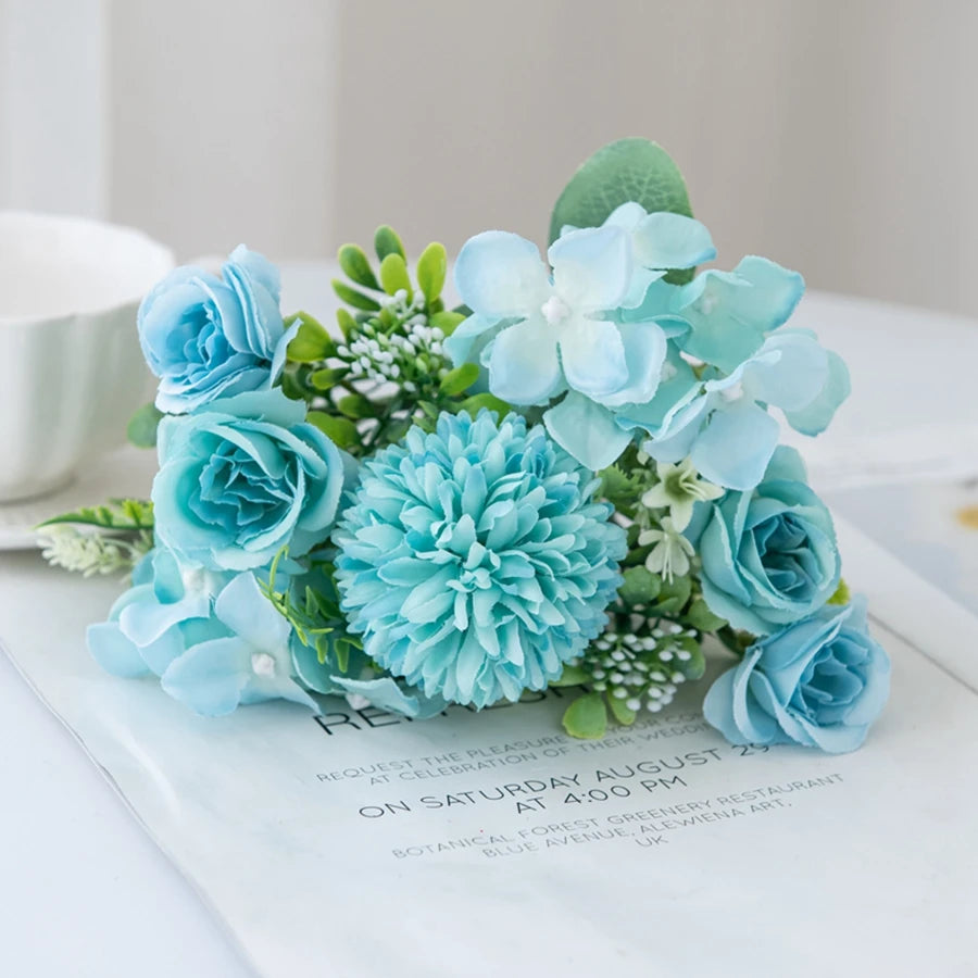 Artificial Rose & Chrysanthemum Bouquet