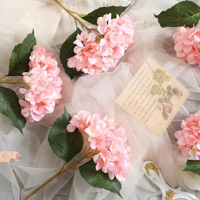 Bulk Artificial Silk Hydrangea Bouquet – Realistic Faux Hydrangea Flowers