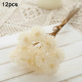 Artificial Prickly Ball Flowers – Brown Pom Pom Mum Fake Flower Branch
