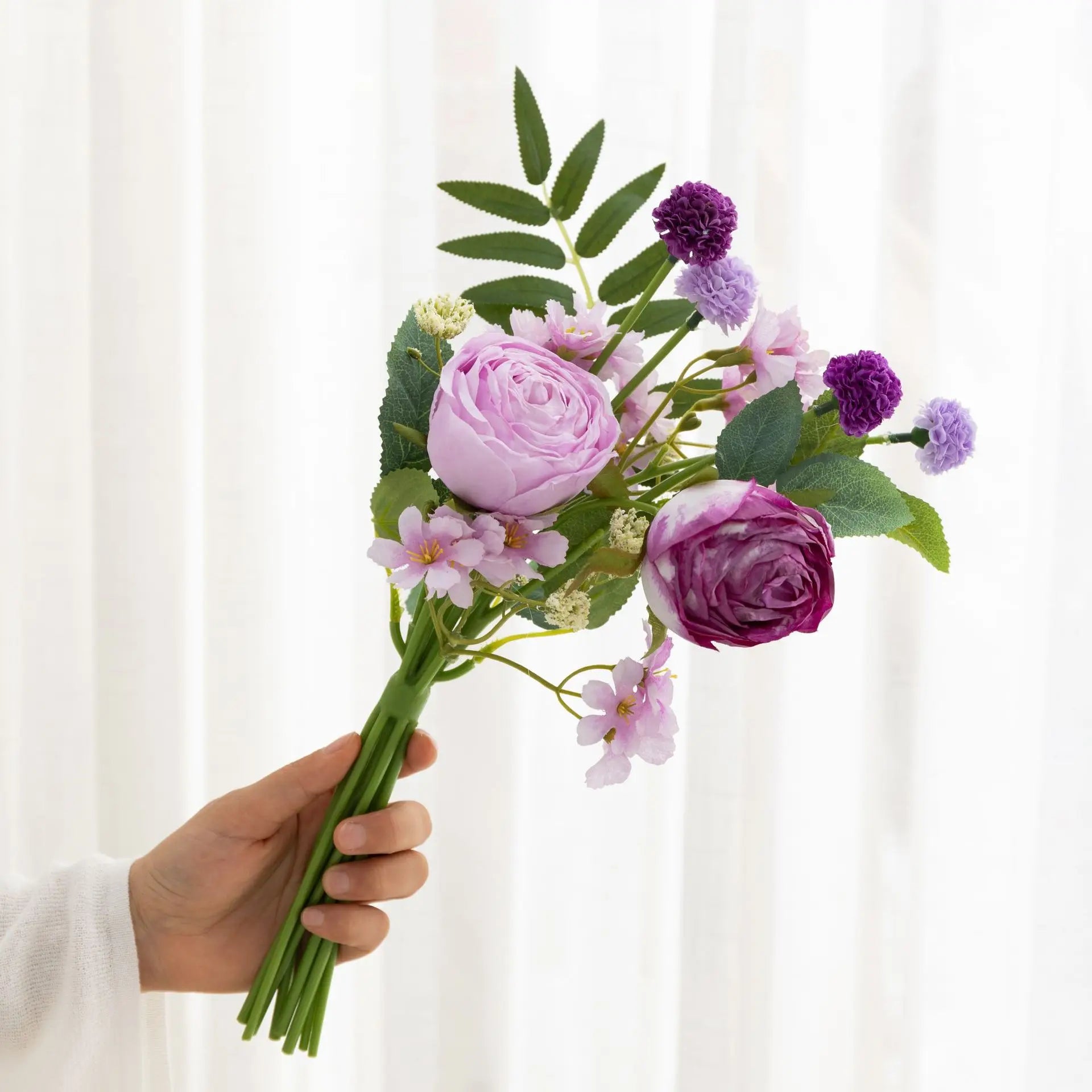 Artificial Rose Peony Variety Flower Bouquet – Fake Roses