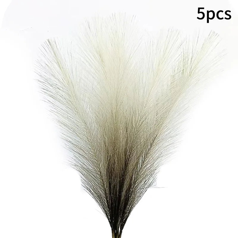 Artificial Pampas Grass Boho Bouquet Bulk (5–10 PCS) – Faux Reed Grass Stems