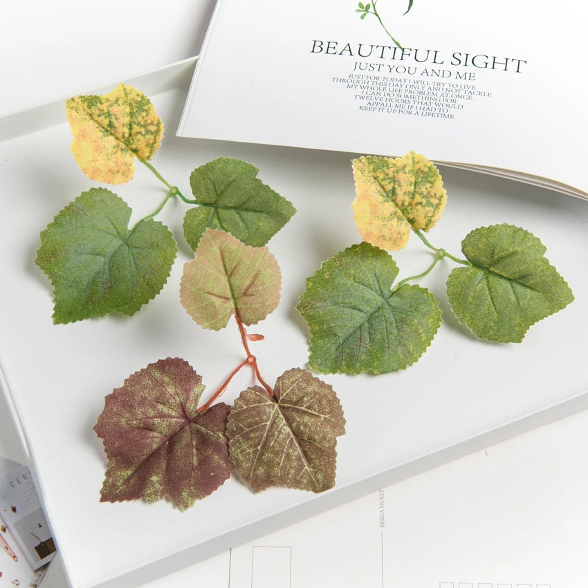 Artificial Grape Leaf Greenery – Silk Fake Leaves