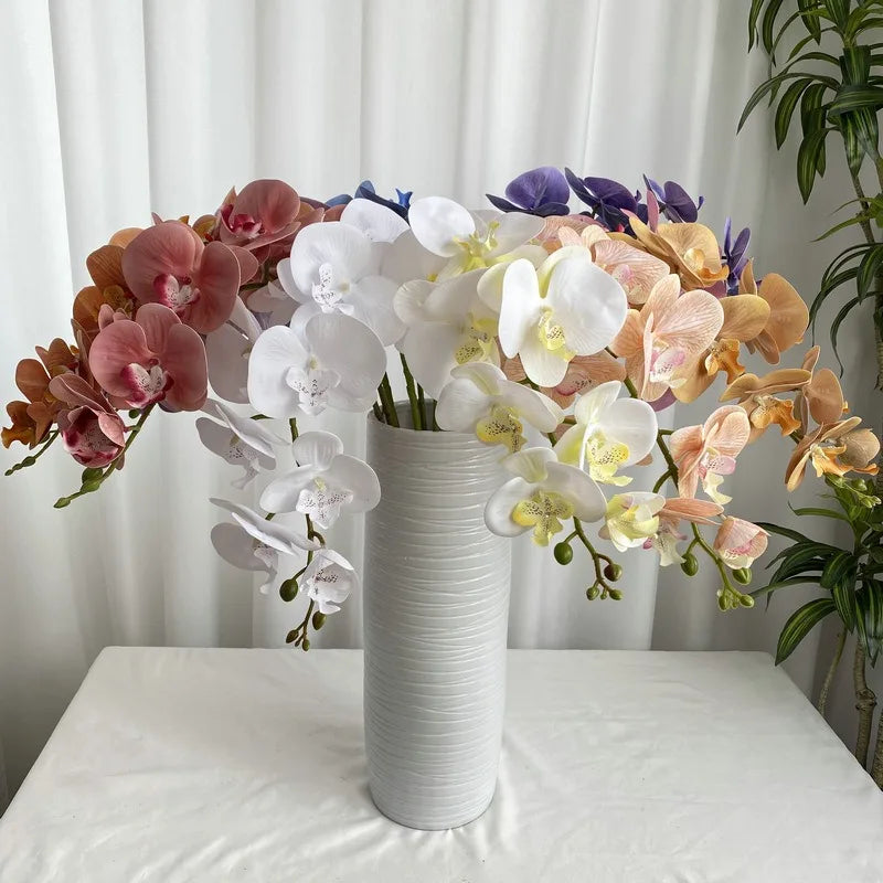 38" Artificial Butterfly Orchid Bouquet Bulk – 9-Head Faux Phalaenopsis Orchids
