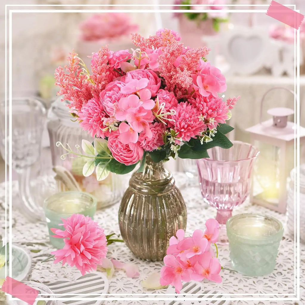 Artificial Peony Bouquet Bulk – Simulated Faux Peony Flower