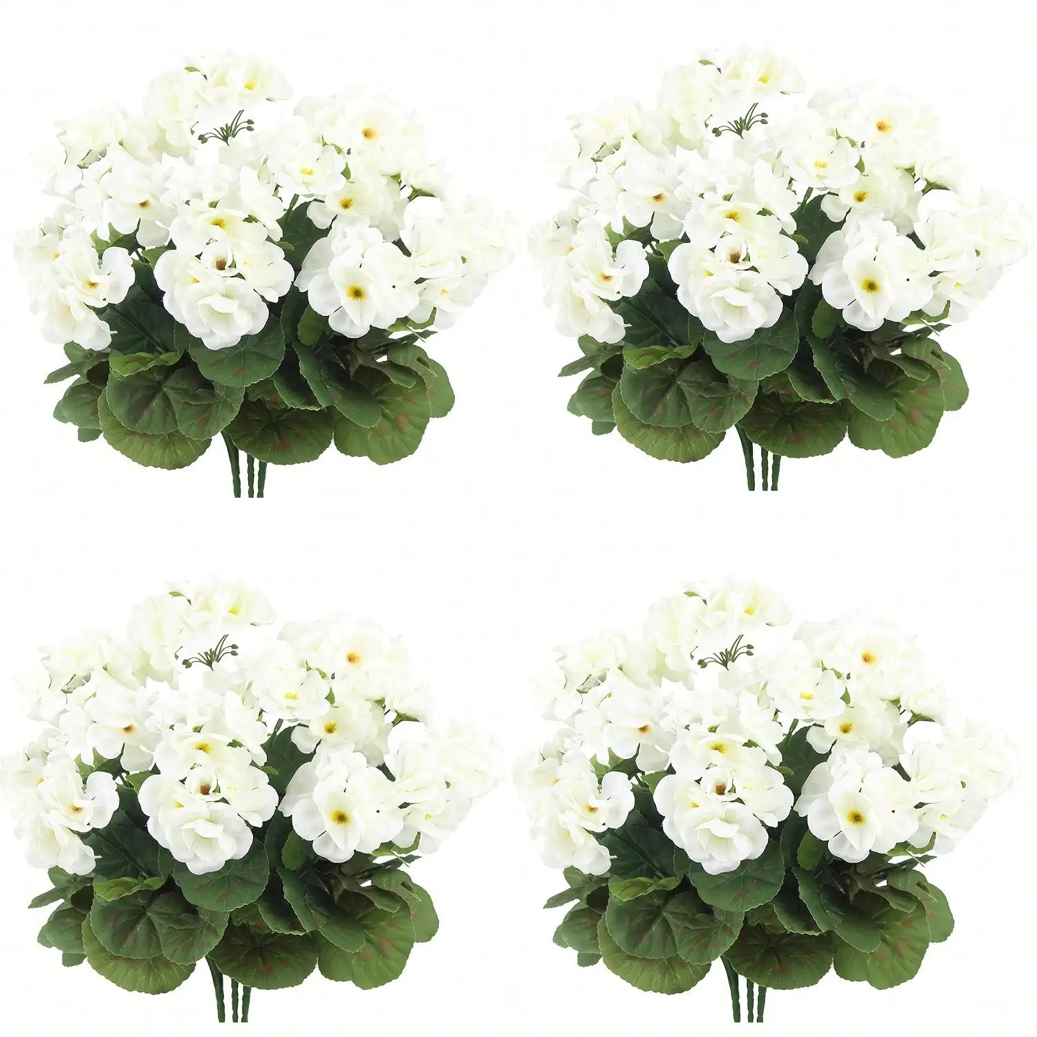 Artificial Hanging Flowers with Green Foliage – Faux Flower Branches for Indoor Outdoor Garden Decor, Porch, Patio, Window Boxes & Hanging Planters (1/2/4PCS Sets)
