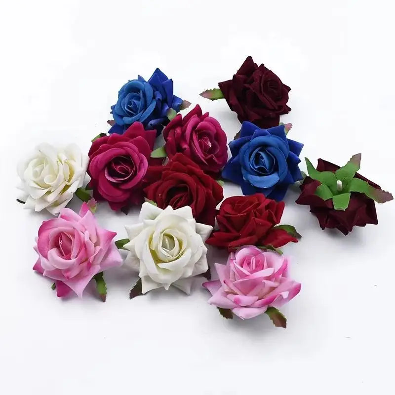 100PCS Artificial Silk Rose Heads Bulk – Wedding Flowers