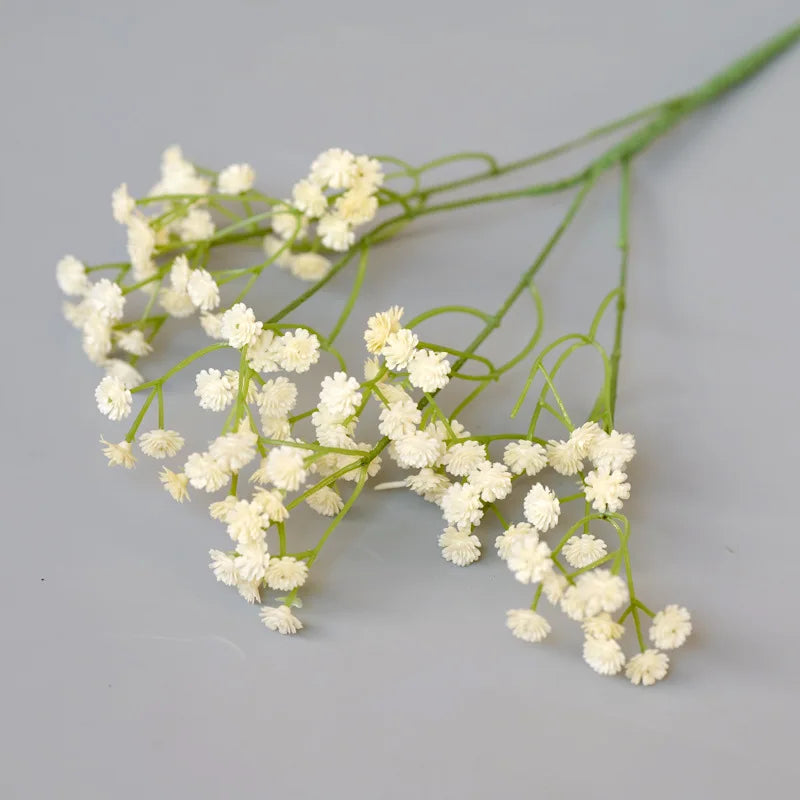 62CM Artificial Gypsophila Bouquet Bulk – Baby’s Breath Soft Rubber Silk Faux Flowers