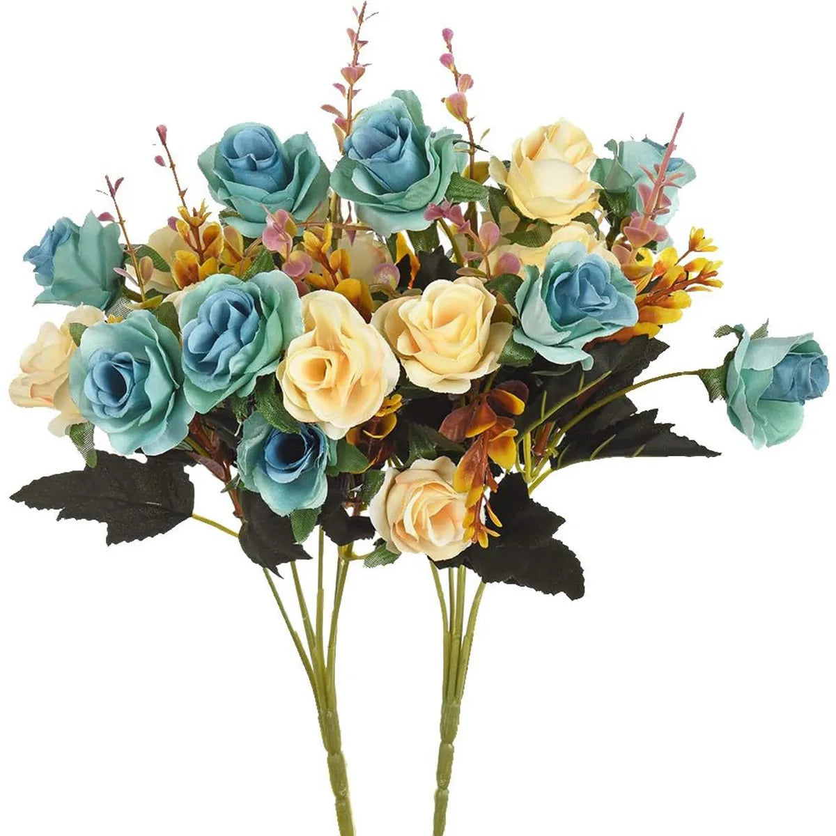 Artificial Silk Rose Bouquet – Realistic Faux Rose Flowers