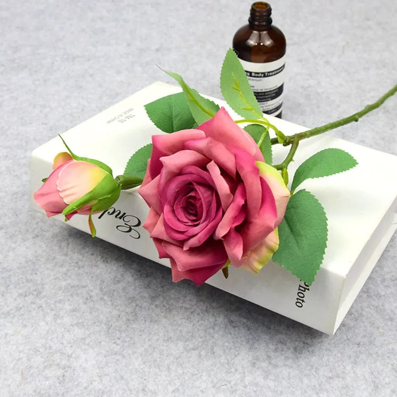 Bulk Artificial Big Silk Rose Stem