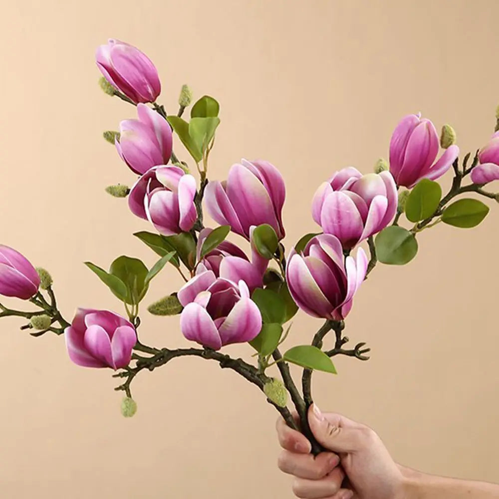 Artificial Magnolia Silk Branch Stem
