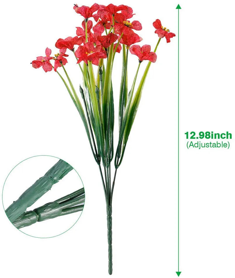 Artificial Carnation & Geranium Bushel Bouquet Outdoor