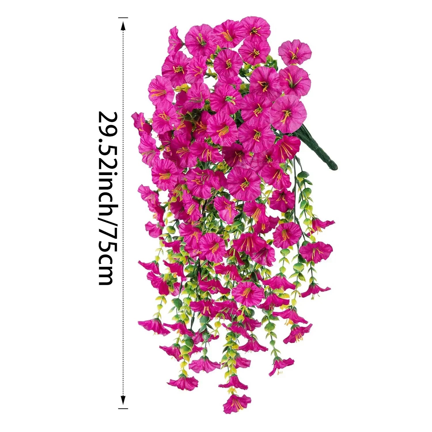 Artificial Hanging Flowers & Plants – UV Resistant Mixed Color Faux Flower Garland for Easter 2025, Wedding Decor, Home, Room & Outdoor Decoration