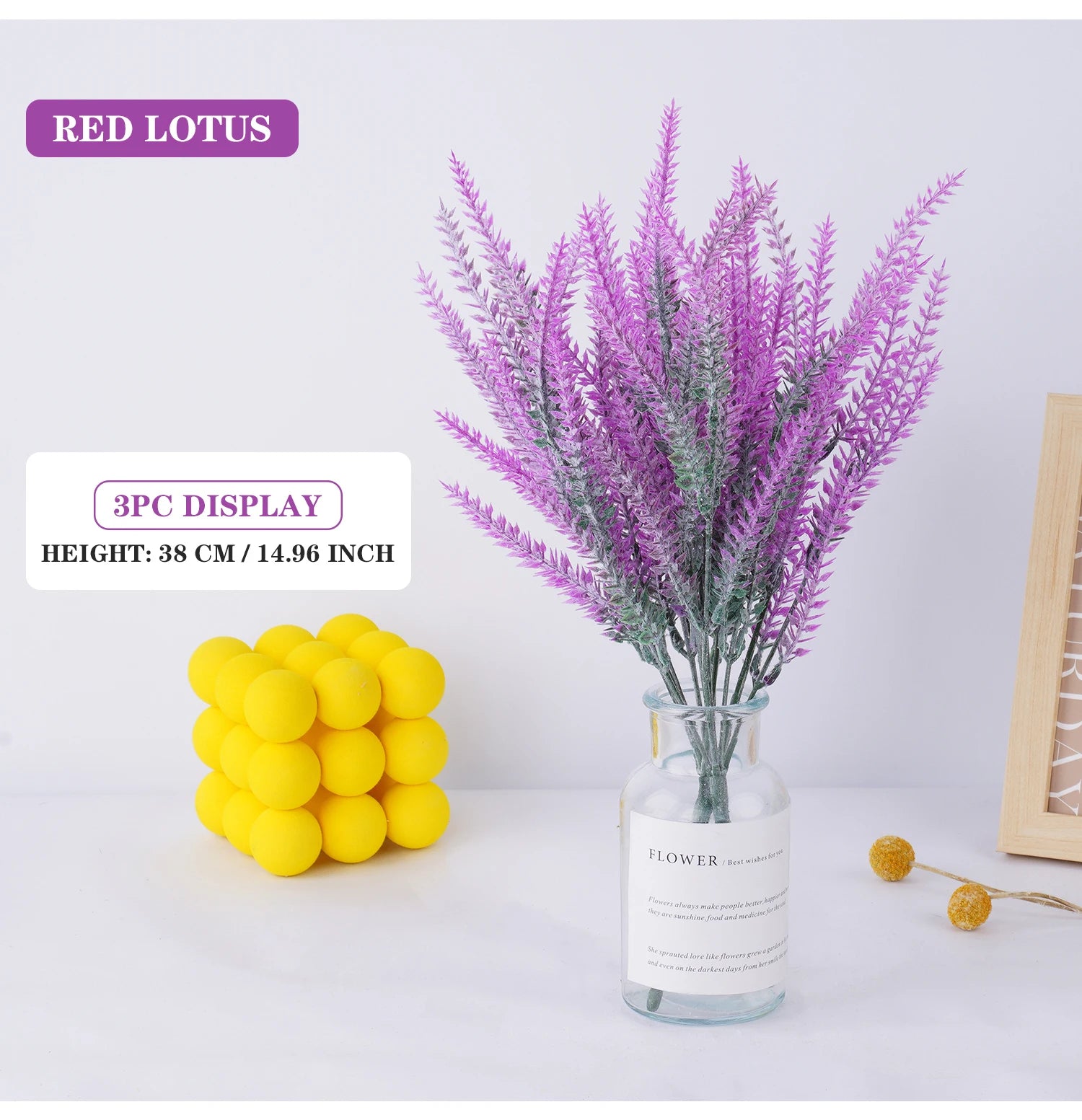 Artificial Lavender Flower Bouquet Bulk – Realistic Silk Lavender Stems