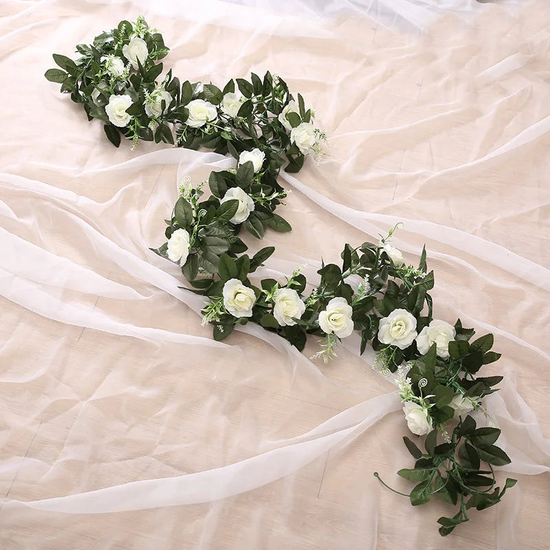 Artificial Rose Vine Silk Garland
