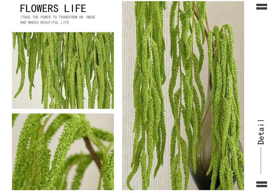 Artificial Green Foxtail Vine – Hanging DIY Floral Grass