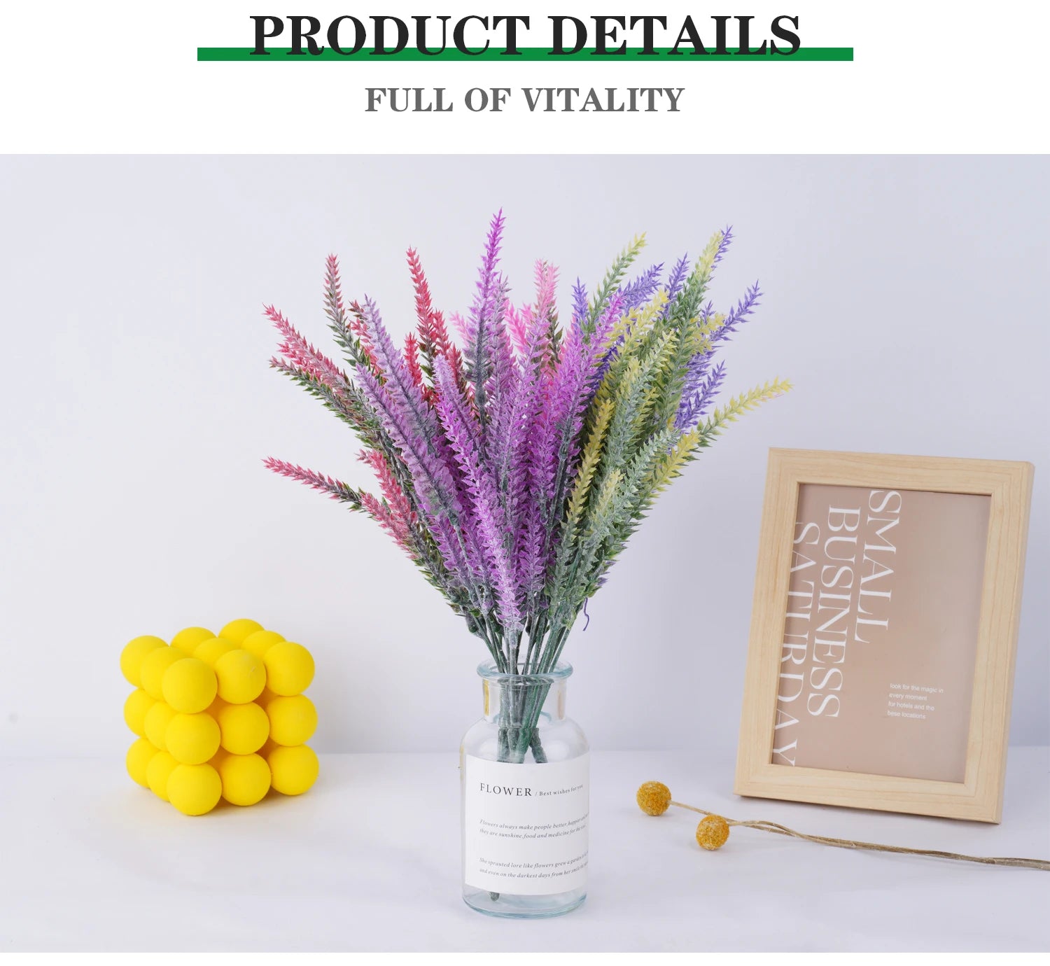 Artificial Lavender Flower Bouquet Bulk – Realistic Silk Lavender Stems