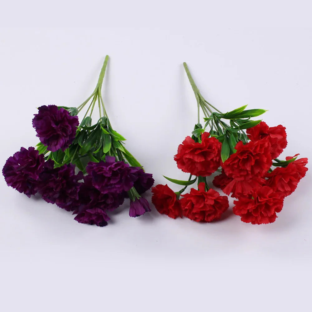 Artificial Red Geranium & Azalea Flower Bush – UV Resistant Silk Faux Outdoor Plants for Garden, Home Decor, Wedding & Event Decoration