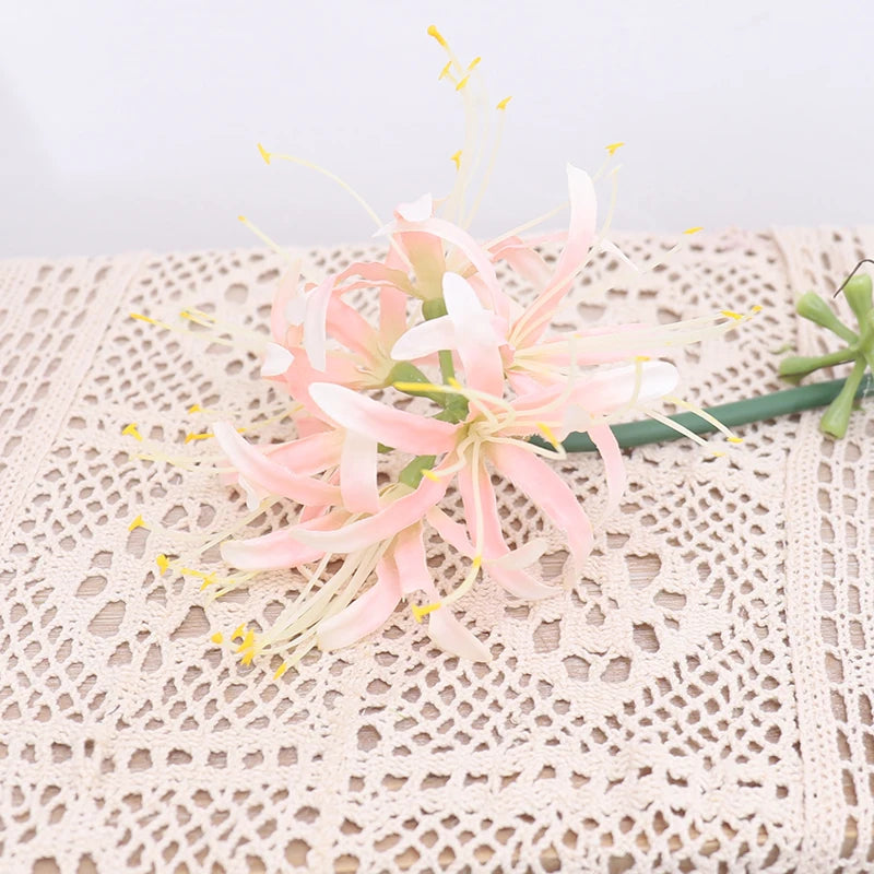 Artificial Higan Flower Long Branch Bulk – Silk Lycoris Orchid Stem