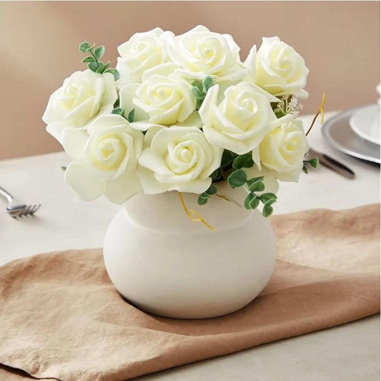 10/20/50PCS Artificial Foam Rose Flowers Bulk – PE Faux Rose Heads