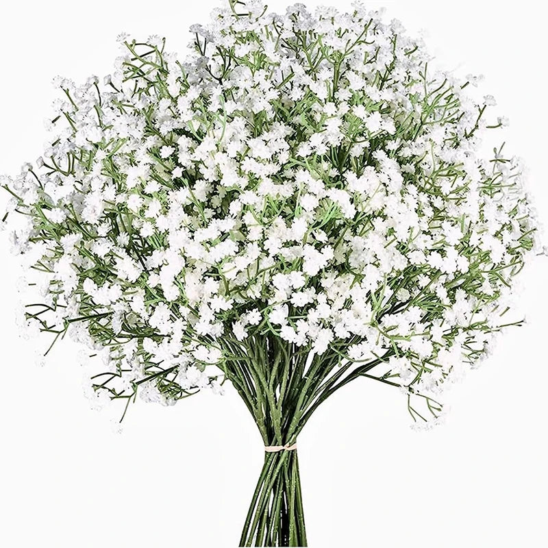 63cm Artificial Baby’s Breath Bouquet – 108 Heads Gypsophila Faux Flowers for Wedding Decor, DIY Floral Arrangements, Home Centerpieces, Party Decorations