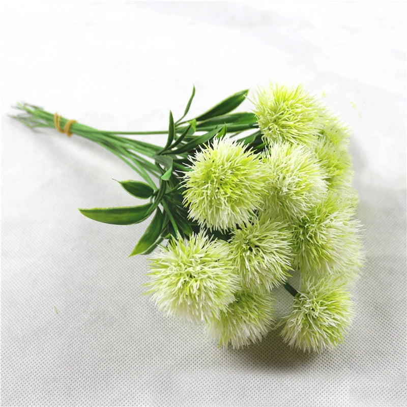 5/10PCS Artificial Dandelion Flower Bouquet Bulk – Plastic Faux Vase Arrangement