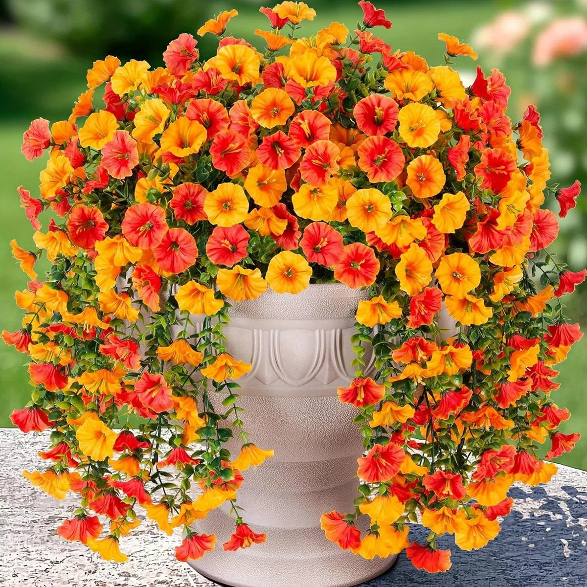 Artificial Morning Glory Flower Vine – Silk Hanging Floral Garland for Wedding Arch, Outdoor Garden Decor, Valentine’s Day Wreath, DIY Home Decorations