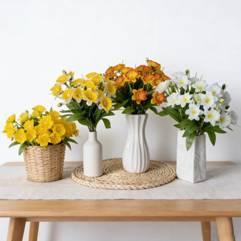 Artificial Daffodil Bouquet – Silk Multi-Head Floral Arrangement
