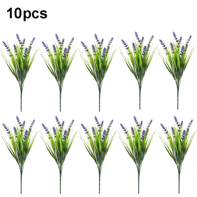 Artificial Lavender Grass Stems Bulk – Realistic Lavender Plants for Indoor & Outdoor