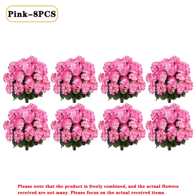 Artificial Begonia Flowers Bulk 1–8PCS