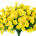 4 Bundles Artificial Morning Glory Flowers – UV Resistant Outdoor