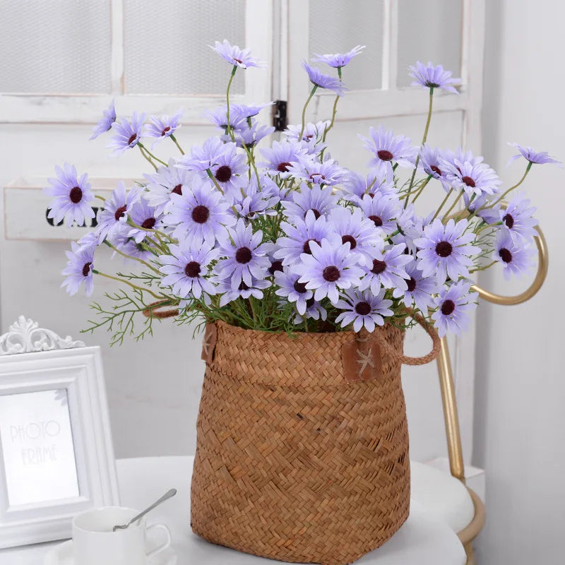 Artificial White Daisy Bouquet – Bulk Silk Faux Daisies (Set of 3/5/10)
