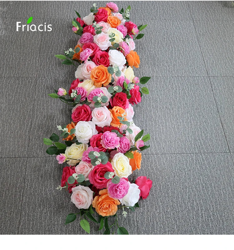 Artificial Rose & Delphinium Arch Arrangement Bulk – Silk Floral Backdrop Row