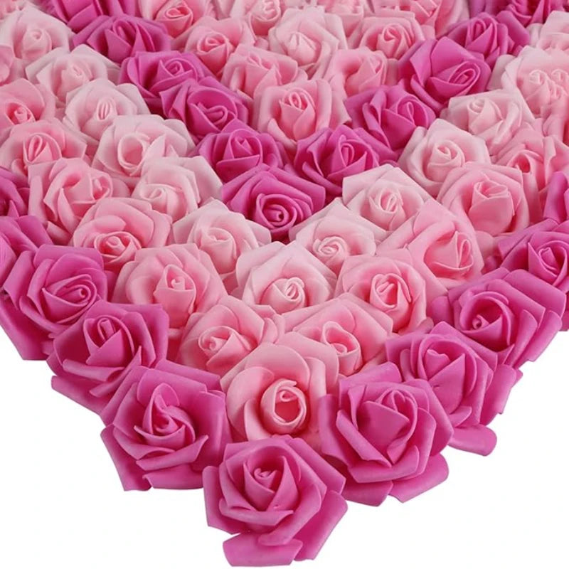 10/20/50PCS Artificial Foam Rose Flowers Bulk – PE Faux Rose Heads