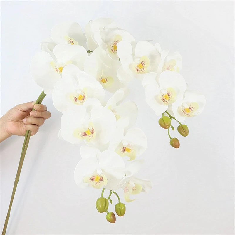 Artificial Butterfly Orchid Stem – 9-Head 98cm Faux Moth Orchid Branch