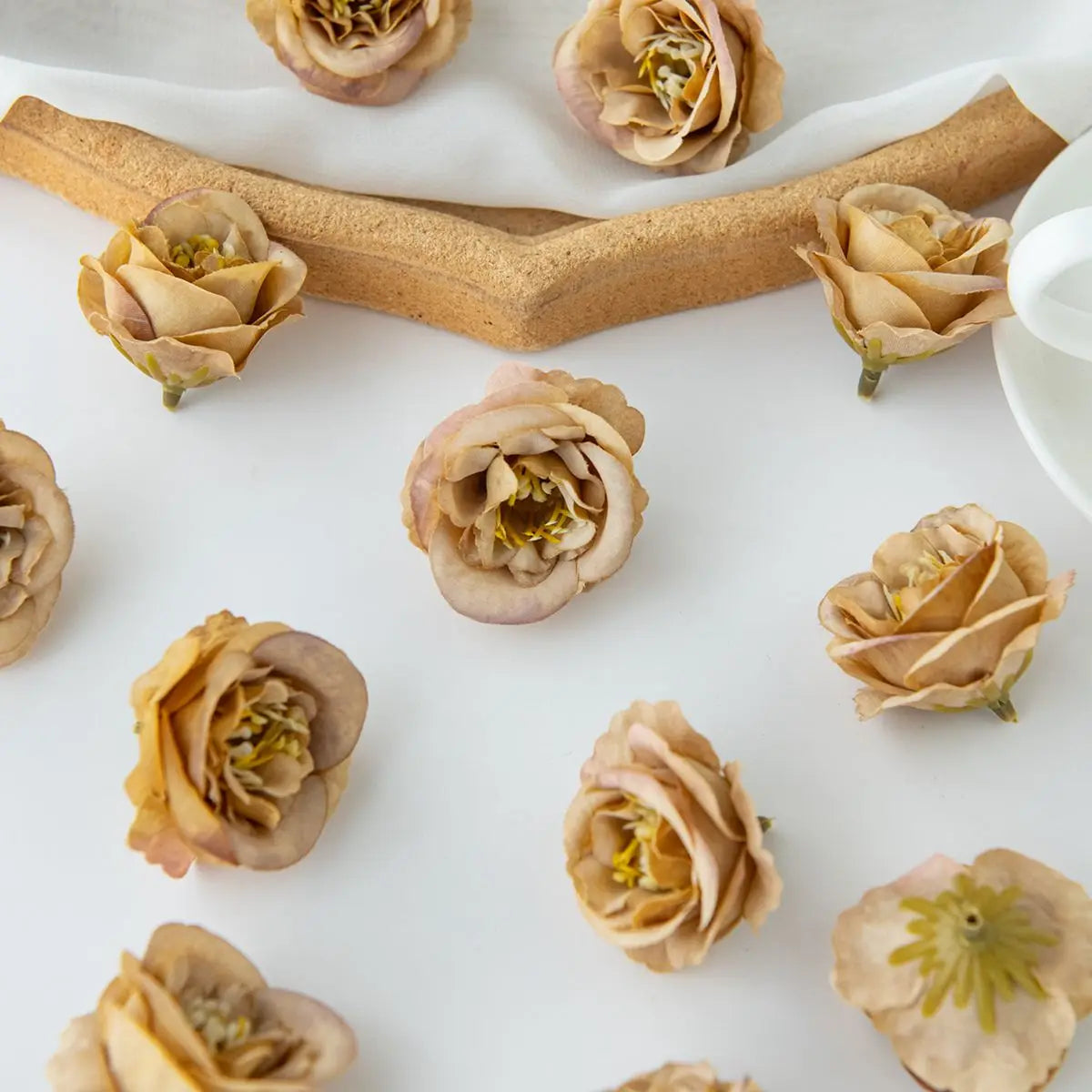 Artificial Rose Flower Heads (5/10pcs) – Silk