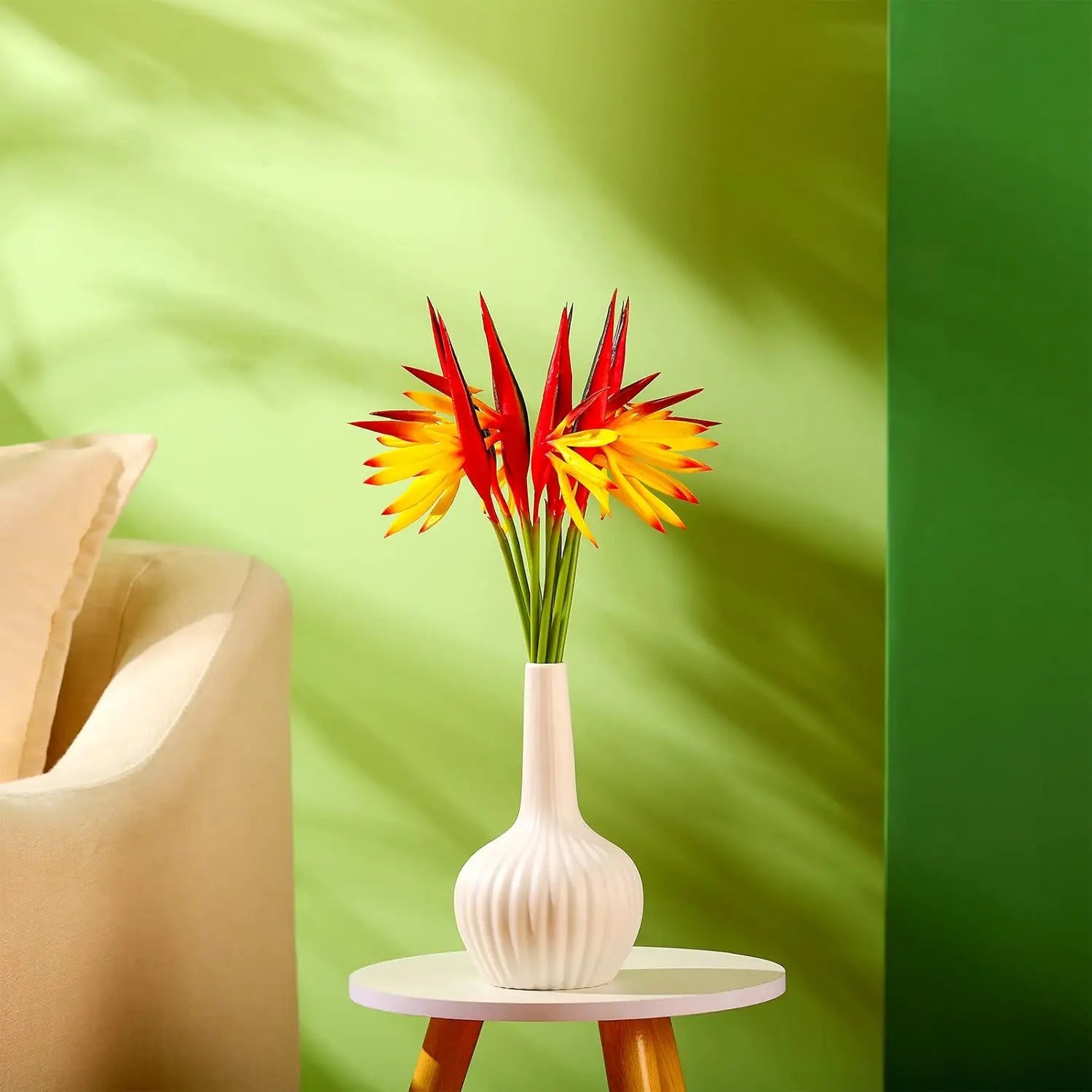 10PCS Artificial Bird of Paradise Flowers Bulk – 22 Inch Faux Strelitzia Stems