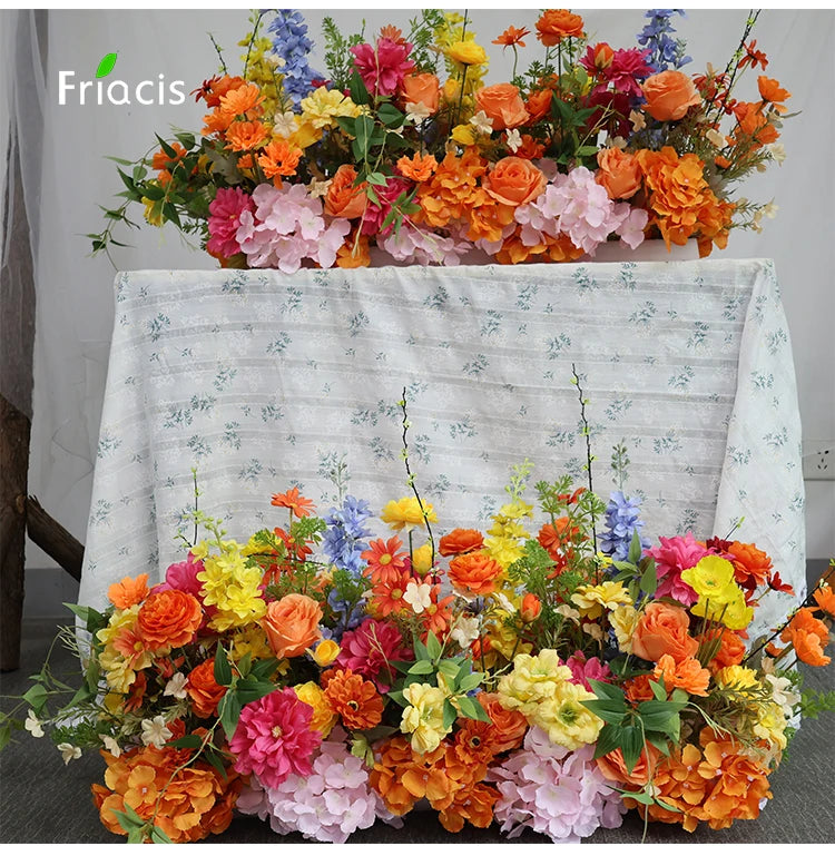 Artificial Rose & Delphinium Arch Arrangement Bulk – Silk Floral Backdrop Row